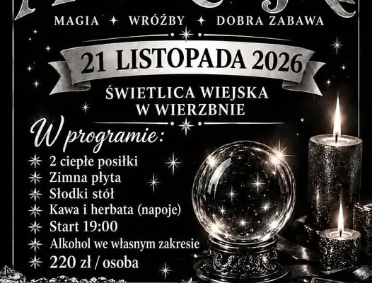 Zapisy na zabawę Andrzejkową w Wierzbinie – DJ NA LUZIE i wróżby