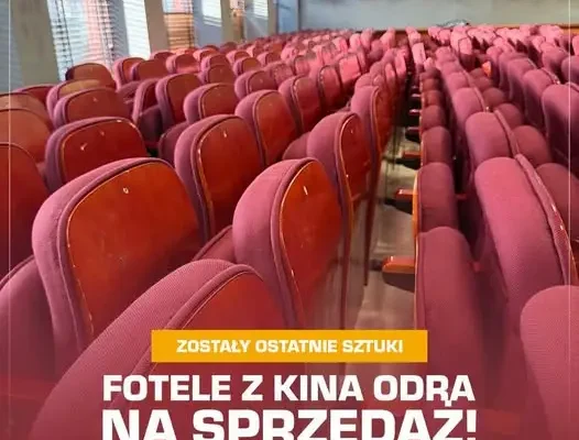 Ostatnia szansa na zakup foteli z Kina Odra – cena 50 zł za sztukę