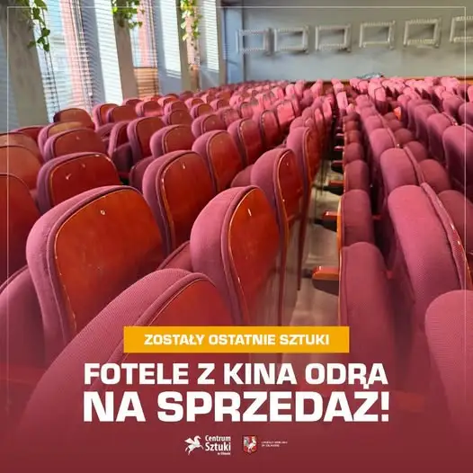 Ostatnia szansa na zakup foteli z Kina Odra – cena 50 zł za sztukę