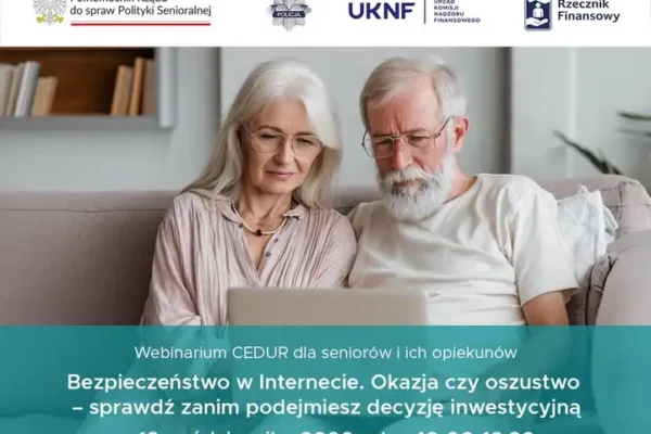 Bezpłatne webinarium o bezpieczeństwie w internecie dla seniorów
