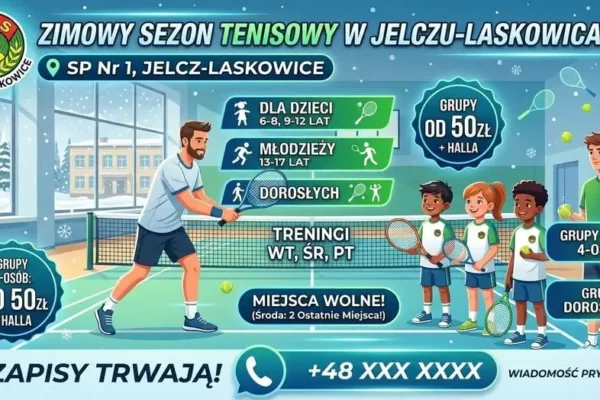 Zimowe treningi tenisowe w Jelczu-Laskowicach – zapisy otwarte