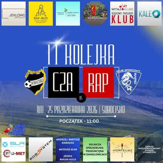 Derby powiatu oławskiego: Rapid Domaniów zagra na wyjeździe z Czarnymi Sobocisko