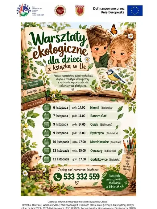 Ekologiczne warsztaty dla dzieci z książką w tle – ruszają zapisy
