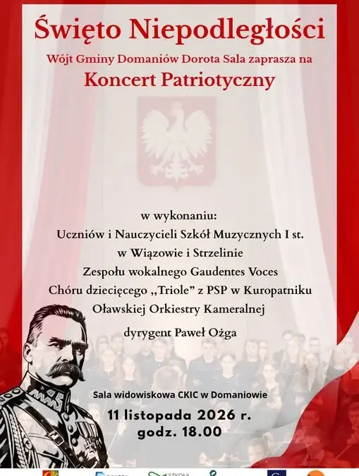 Koncert patriotyczny w Domaniowie – 11 listopada 2026