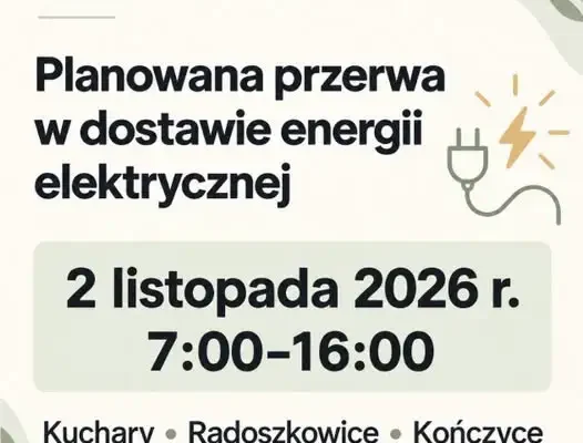 Przerwa w dostawie prądu w gminie Domaniów – 2 listopada